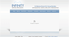 Desktop Screenshot of infinitydentalspecialists.com