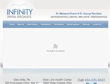Tablet Screenshot of infinitydentalspecialists.com